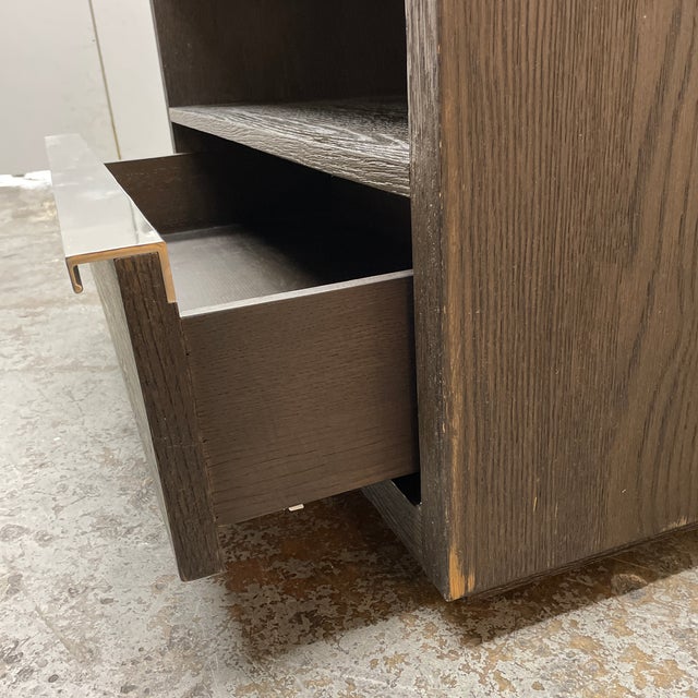 Restoration Hardware Bezier Open Nightstand Chairish