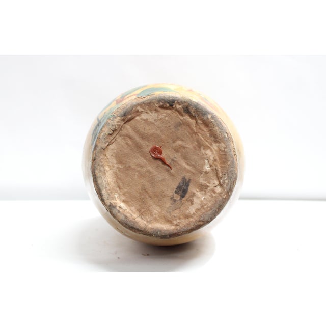 Papier-Mâché Blue Bird Vase For Sale - Image 10 of 11