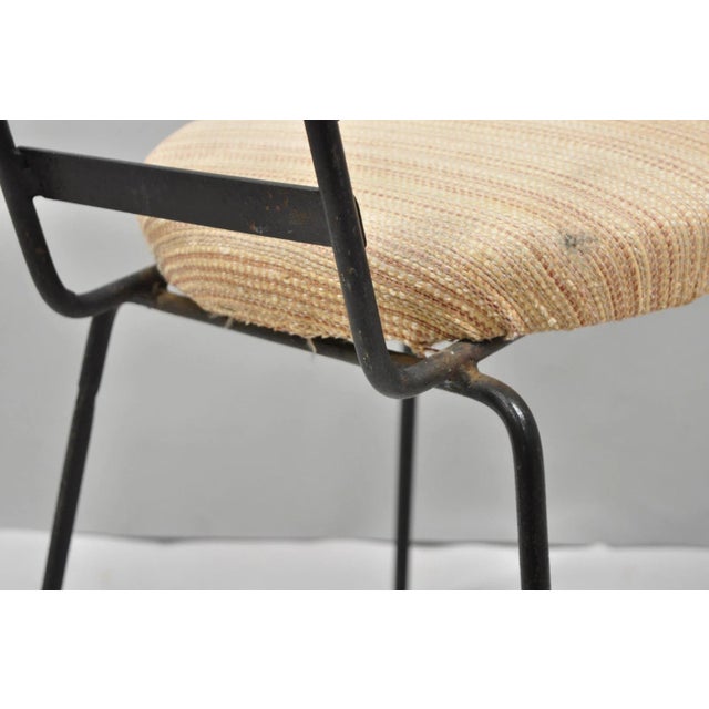 Vintage Arthur Umanoff Wrought Iron Ladder Back MCM Dining Chairs - Set of 4 For Sale - Image 17 of 18