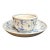 Antique Royal Copenhagen Blue Fluted Tea Bowl Saucer Late 18th Century 3 Waves Mark For Sale