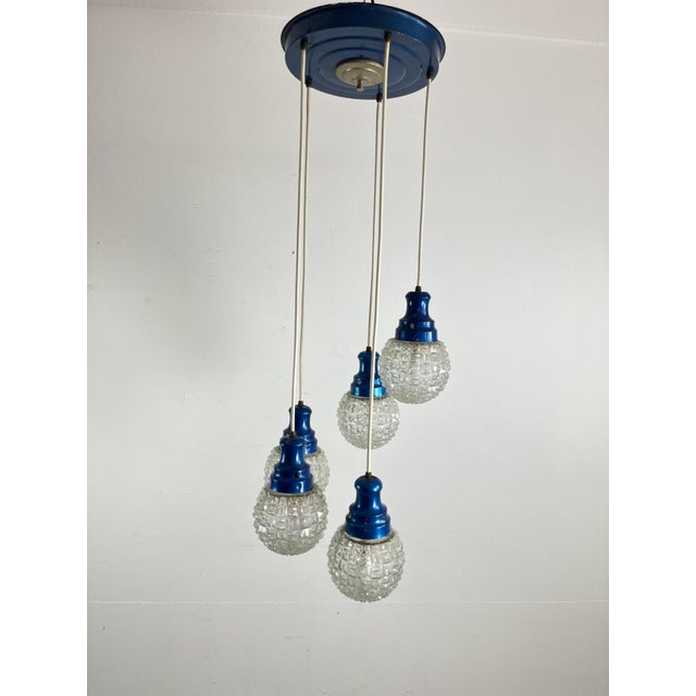 Mid-Century Italian 5-Light Chandelier, 1960s For Sale - Image 4 of 15