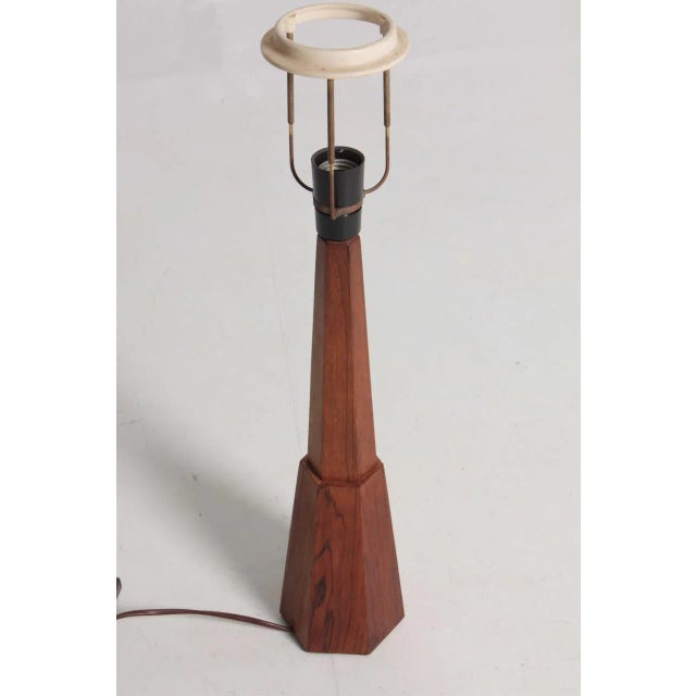 Wood Mid-Century Danish Rosewood Table Lamp, 1950s For Sale - Image 7 of 8