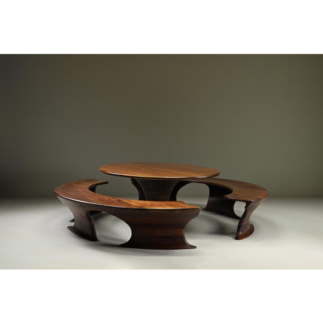 Oval Dining Set by Marc Van Rampeberg for Rampelberg Designs, 1990s, Set of 3 For Sale - Image 9 of 10