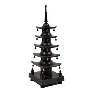 Mid 20th Century Asian Modern Japanese Pagoda Lamp For Sale
