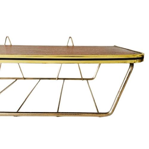 Mid-Century Modern Mid-Century Danish Wall Rack in Teak and Brass, 1960s For Sale - Image 3 of 7