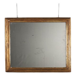 Antique Italian Mirror in Lacquered Gilded Wood For Sale