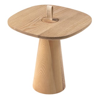 Minimalist Modern Side Table in Oak by Daniel Schofiled For Sale
