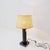 Mid-Century Modern Table Lamp in Black Marble with Natural Raffia Lampshade For Sale - Image 3 of 11