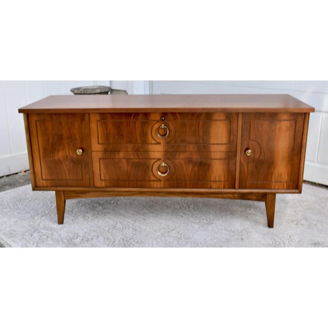 Mid-Century Modern Vintage Lane MCM Walnut Cedar Chest on Legs For Sale - Image 3 of 15