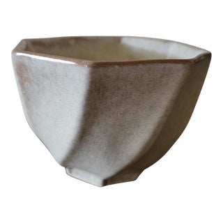 Frankoma Pottery Fp 178 Vintage Desert Gold Octagonal Bowl For Sale