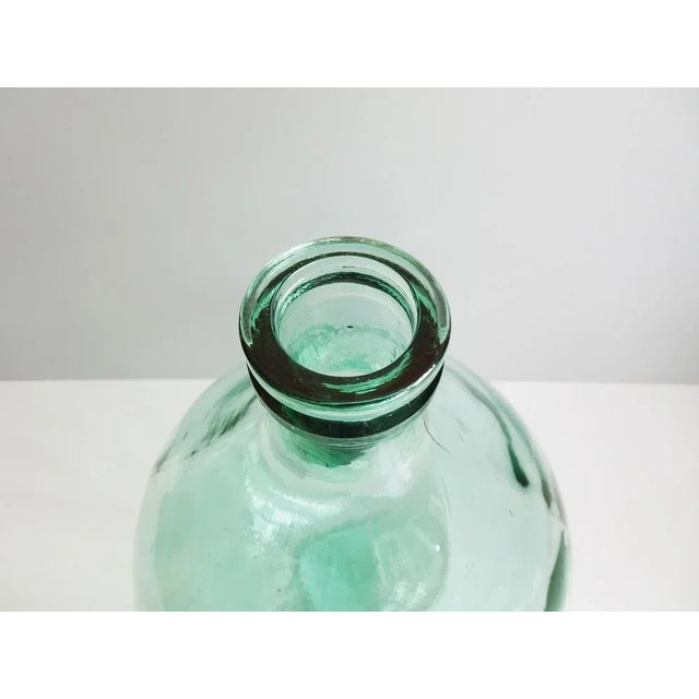 Vintage Light Green Glass Balloon Bottle, 1950s For Sale - Image 4 of 11