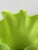 Vintage Lime Green Handblown Glass Undulating Vessel, Circa 1960s For Sale - Image 14 of 17
