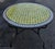 Sculpture Materials 48" Handcrafted Olive Green, Blue, Black and White Moroccan Mosaic Table For Sale - Image 7 of 7
