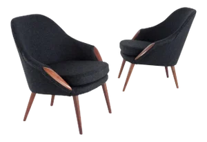 Vintage Danish Modern Tub Chairs - a Pair