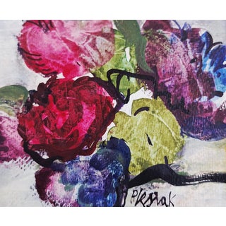 Bozena Lesiak, Peonies, Gouache on Paper, 2026 For Sale