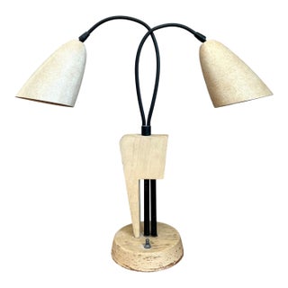 Vintage Mid-Century Modern Double Arm Lamp For Sale