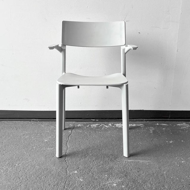 Set of Vintage light Gray Tone Polypropylene Chairs For Sale - Image 4 of 18