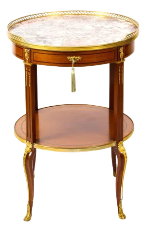 Antique French Louis Revival Marble and Ormolu Occasional Table, 19th Century