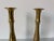 Metal Vintage Solid Brass Candle Holders – A Pair For Sale - Image 7 of 9