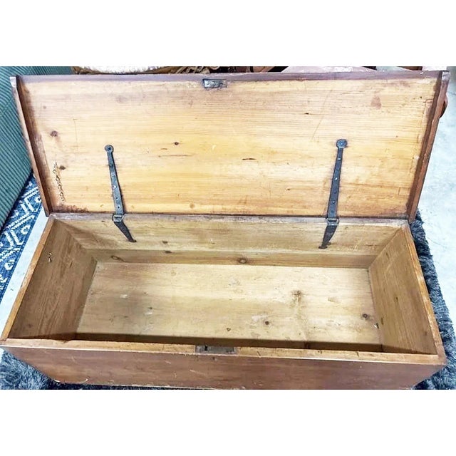 Mid 19th Century Mid 19th Century Rustic Blanket Chest or Coffee Table For Sale - Image 5 of 5