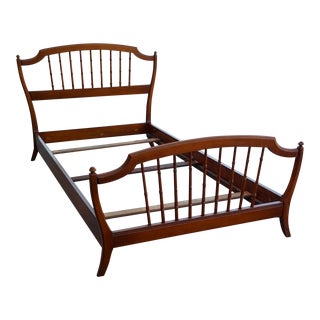 Antique Chinoiserie Faux Bamboo Twin Bed For Sale