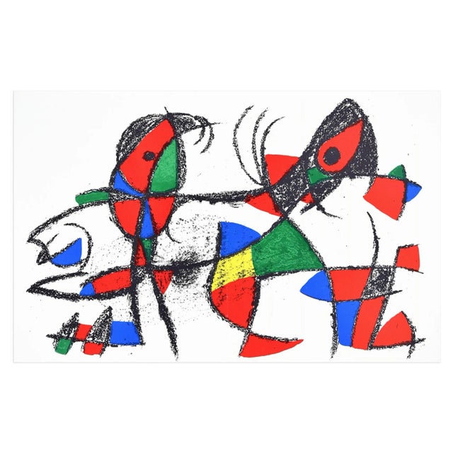Joan Miró, Composition X, Lithograph, 1974 For Sale