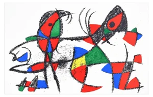 Joan Miró, Composition X, Lithograph, 1974