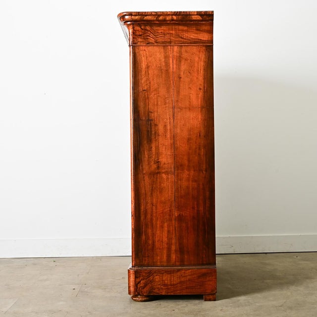 French 19th Century Louis Philippe Burl Walnut Tall Chest For Sale - Image 11 of 11
