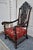 Vintage Carved Throne Chair High Back Renaissance Revival Armchair For Sale - Image 4 of 16
