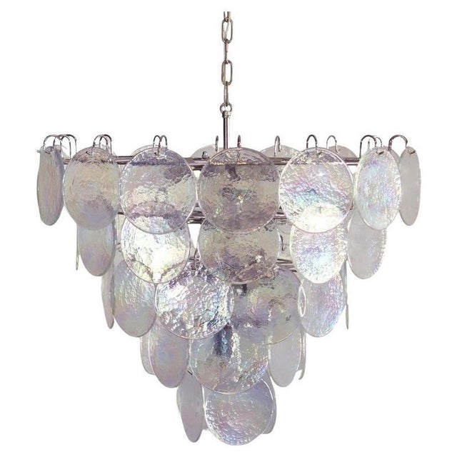 Murano Glass Discs Chandelier, 1990 For Sale - Image 3 of 15