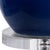 Cobalt Glazed Ceramic Long Neck Vase With Clear Acrylic Base Clean with a dry cloth