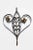 18th Century Baroque Heart Handcrafted Wrought Iron Ornament With Gold Leaf For Sale - Image 10 of 10