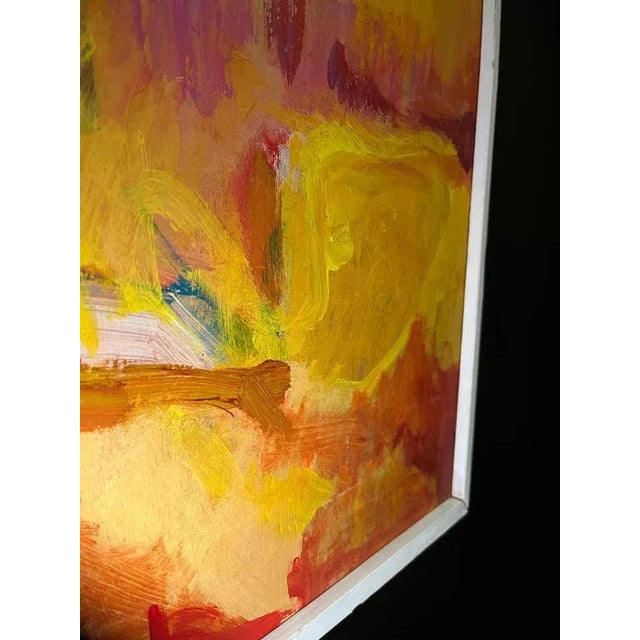 Gold Jean Krille, Landscape 109, Oil on Masonite, 1987 For Sale - Image 8 of 11