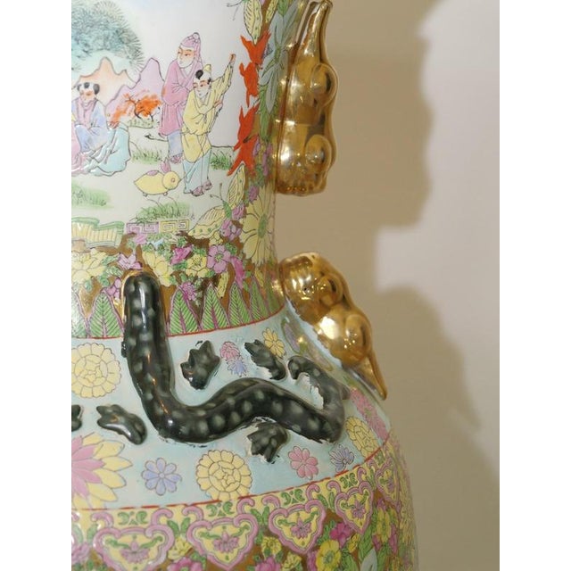 Large 20th Century Vintage Porcelain and Chinese Canton Vases, 1901, Set of 2 For Sale - Image 10 of 18