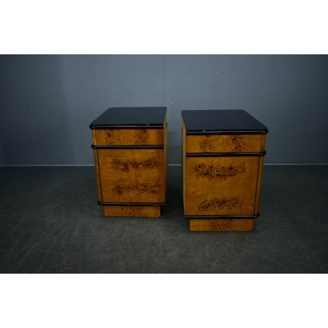 Brown Bedside Tables by Jindrich Halabala, Former Czechoslovakia, 1940s, Set of 2 For Sale - Image 8 of 18
