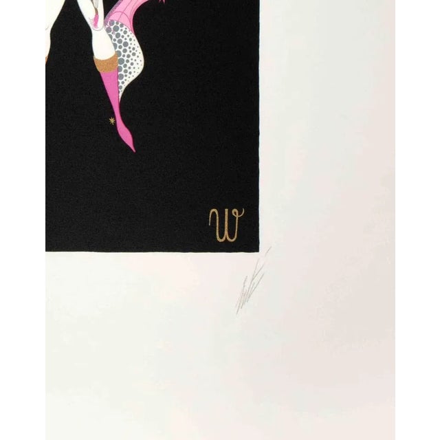 Letter w - from the suite letters of the alphabet is a contemporary artwork realized by erté (romain de tirtoff)....