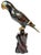 Metal Chinese Cloisonné Parrot on Carved Hardwood Tree Trunk Base Chinese, Circa 1960 For Sale - Image 7 of 13