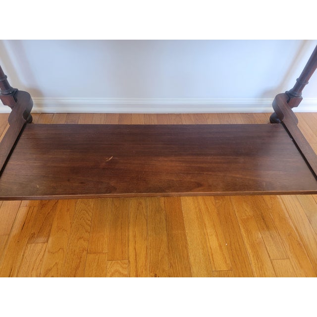 Early 20th Century American Colonial Revival Walnut Writing Desk With Turned Legs For Sale - Image 13 of 15