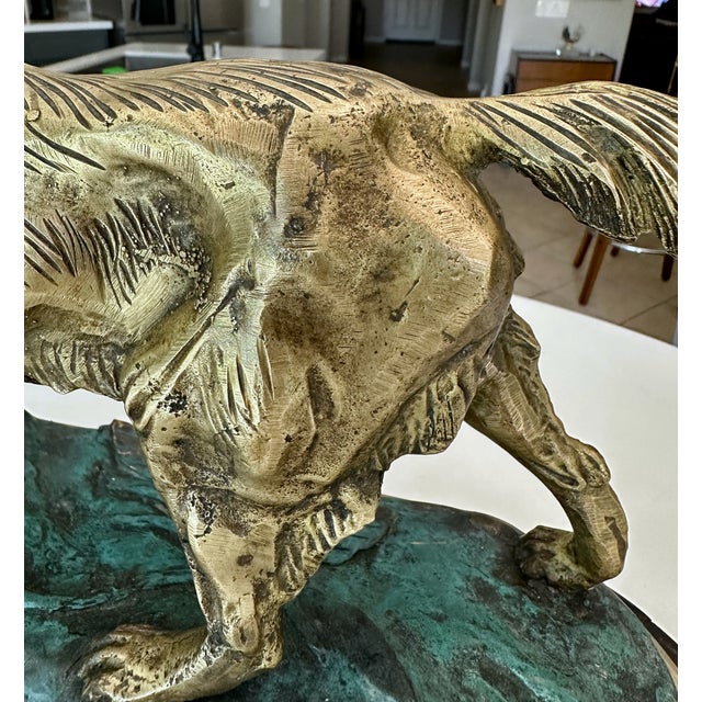 Vintage Brass Hunting Dog Figural Table Table For Sale - Image 17 of 18