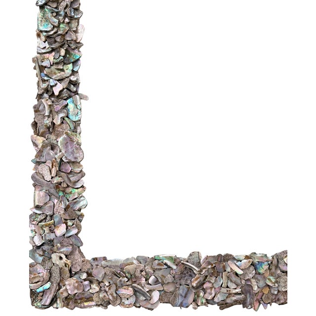 70’s Modern Designer Abalone Seashell Mirror.