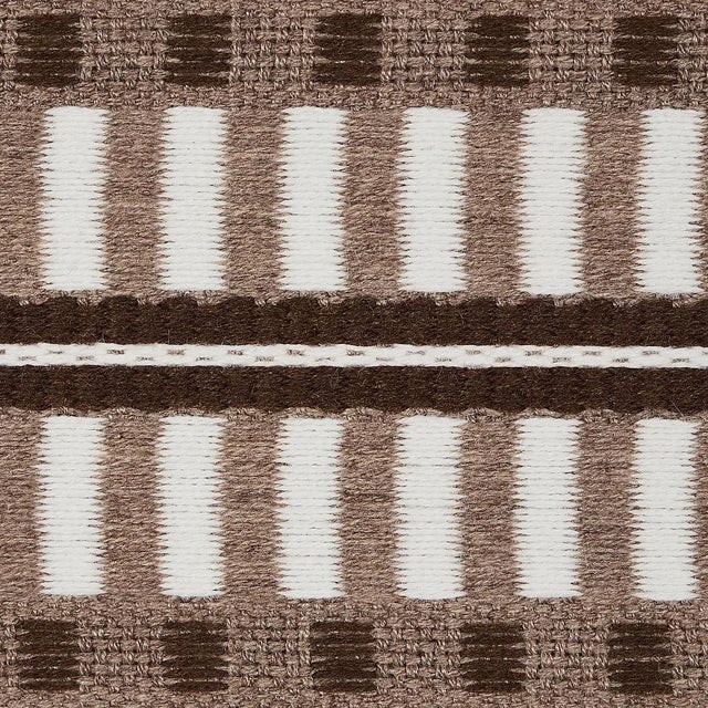 Contemporary Sample - Schumacher Jacobsen Tape Indoor/Outdoor in Neutral For Sale - Image 3 of 4