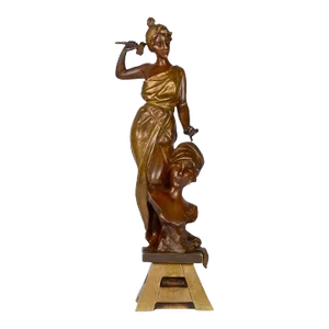 Emmanuel Villanis Bronze Sculpture With Foundry Stamp