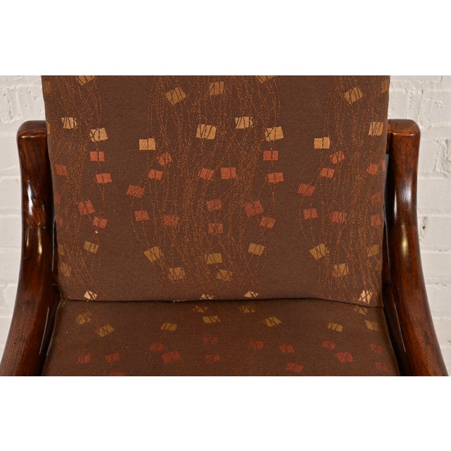 Wood Henredon Mid-Century Modern Sculpted Oak High Back Dining Chairs, Set of Six For Sale - Image 7 of 13