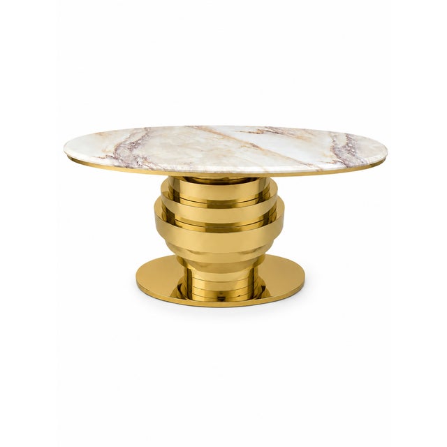 Console Table in Brass and Gold Marble, 2000s For Sale - Image 10 of 10