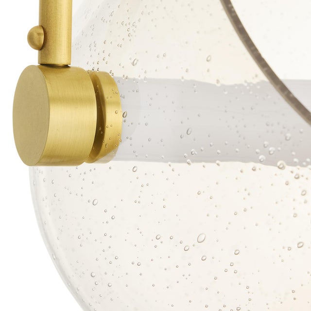 Gray Arteriors Home Marco White Glass Large Pendant Lighting For Sale - Image 8 of 11