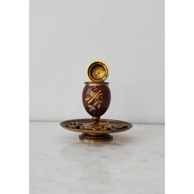 A very fine quality Napoleon III Second Empire period inkstand, attributed to legendary Parisian bronze founder Fedinand...