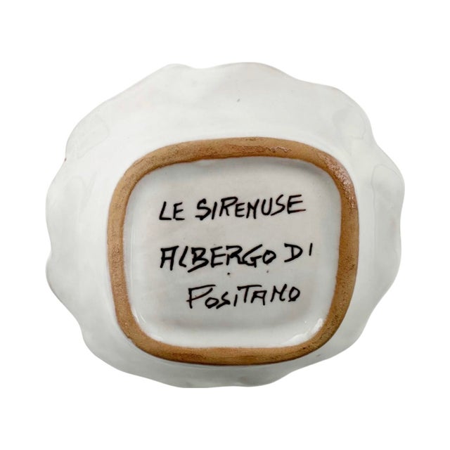 1990s Vintage 5-Star Le Sirenuse Hotel Ceramic Ashtray Positano Italy For Sale - Image 5 of 12