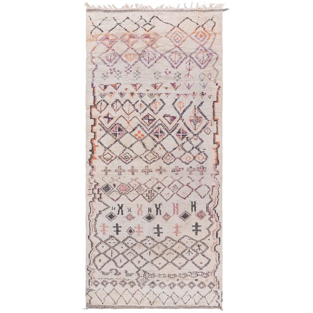 Doris Leslie Blau Moroccan Vintage Rug – Intricate Tribal Geometry For Sale