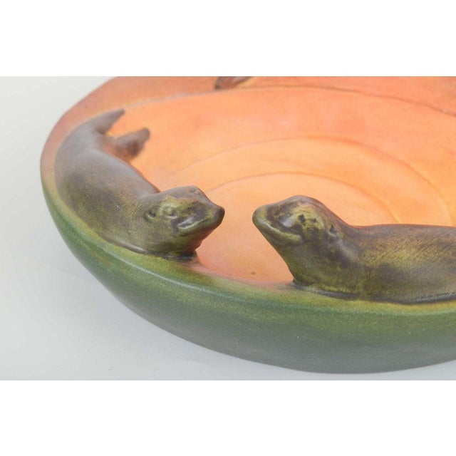 Art Pottery Bowl with Three Seals from Ipsens Enke, Denmark, 1920s For Sale - Image 3 of 5