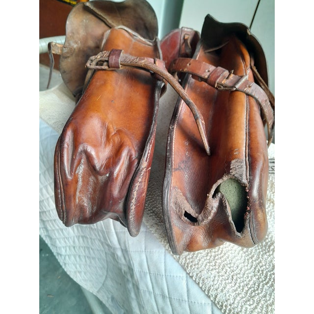 Rustic Vintage Military Calvary Saddlebags For Sale - Image 3 of 3